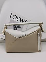 Loewe Small Puzzle Bag Beige White 24x16.5x10.5cm - 2