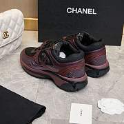 Chanel Black Burgundy Sneaker - 5