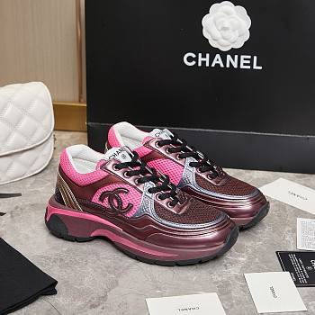 Chanel Pink Wine Sneaker