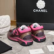 Chanel Pink Wine Sneaker - 3