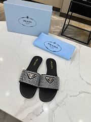 Prada Black Crystal Slides - 3