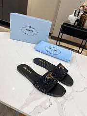 Prada Black Slides - 1