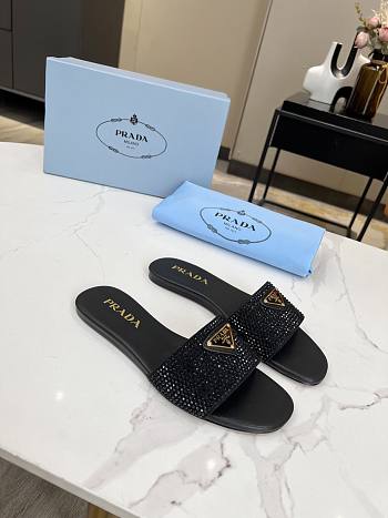 Prada Black Slides