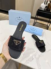 Prada Black Slides - 4