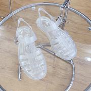 Gucci Sandal With Double G Silver - 5