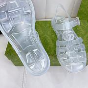 Gucci Sandal With Double G Silver - 4