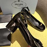 Prada Round Toe Black Sandal Heel - 4