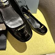 Prada Round Toe Black Sandal Heel - 2