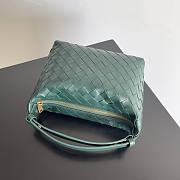 Bottega Veneta Mini Wallace Green Vernis 23x13x9.5cm - 5