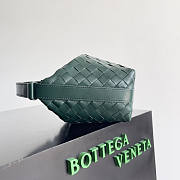 Bottega Veneta Mini Wallace Green Vernis 23x13x9.5cm - 2