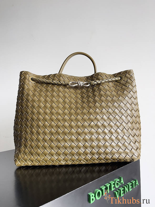 Bottega Veneta Large Andiamo Bag Green Silver 42x35x18cm - 1