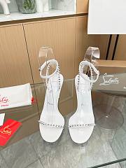 Christian Louboutin So Me 100 Studded Leather Sandals White - 4