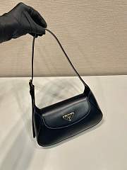 Prada Small Leather Shoulder Bag Black 25x5.5cm - 4