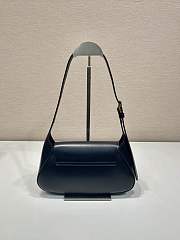 Prada Small Leather Shoulder Bag Black 25x5.5cm - 6