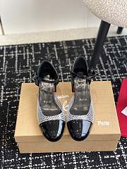 Christian Louboutin Black Crystal Patent Leather Pumps - 2