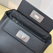 Hermes Mini Kelly 24/24 Black Silver Bag 21cm - 2
