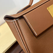 Hermes Mini Kelly 24/24 Brown Gold Bag 21cm - 5