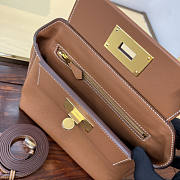 Hermes Mini Kelly 24/24 Brown Gold Bag 21cm - 3