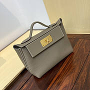 Hermes Mini Kelly 24/24 Grey Gold Bag 21cm - 4