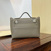 Hermes Mini Kelly 24/24 Grey Gold Bag 21cm - 3