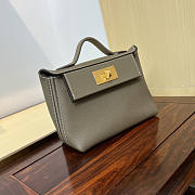 Hermes Mini Kelly 24/24 Grey Gold Bag 21cm - 5