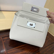 Hermes Mini Kelly 24/24 White Silver Bag 21cm - 2