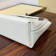 Hermes Mini Kelly 24/24 White Silver Bag 21cm - 6