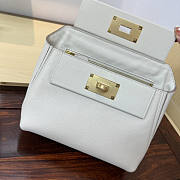 Hermes Mini Kelly 24/24 White Gold Bag 21cm - 6