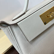 Hermes Mini Kelly 24/24 White Gold Bag 21cm - 2