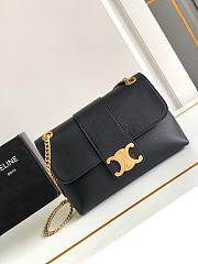 Celine Medium Victoire Bag Calfskin Black 25x15x8cm - 1