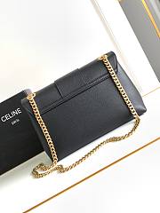 Celine Medium Victoire Bag Calfskin Black 25x15x8cm - 5