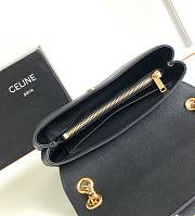 Celine Medium Victoire Bag Calfskin Black 25x15x8cm - 3