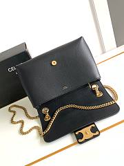 Celine Medium Victoire Bag Calfskin Black 25x15x8cm - 2