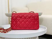 Chanel Flap Bag Caviar Red Gold 20cm - 5