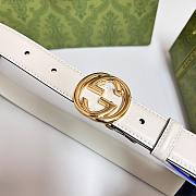 Gucci White Gold Belt 2.5cm - 4