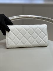 Chanel 23A White Caviar Long Wallet 19x3x10cm - 4