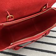 Celine Nano Belt Bag Grained Calfskin Red 20x20x10cm - 6