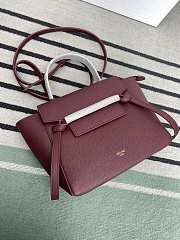 Celine Nano Belt Bag Grained Calfskin Red Wine 20x20x10cm - 5