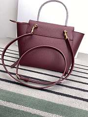 Celine Nano Belt Bag Grained Calfskin Red Wine 20x20x10cm - 2