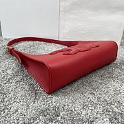 Celine Shoulder Bag Cuir Triomphe Smooth Calfskin Red 24x13x5cm - 6