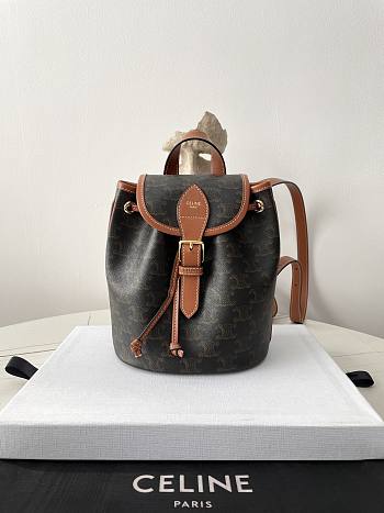 Celine Mini Backpack Folco Triomphe Canvas 20x10x18.5cm