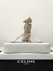 Celine Medium Lola Bag Shiny Calfskin White 28x12x5cm - 3