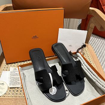 Hermes Oran Black Slides