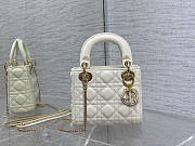 Dior Mini Lady Bag White 17cm - 1