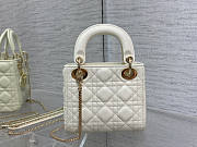 Dior Mini Lady Bag White 17cm - 5