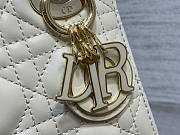 Dior Mini Lady Bag White 17cm - 4