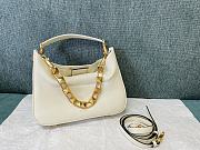 Valentino Stud Sign Calfskin Hobo Bag White 28x22x7cm - 2