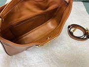 Valentino Stud Sign Calfskin Hobo Bag Brown 28x22x7cm - 6