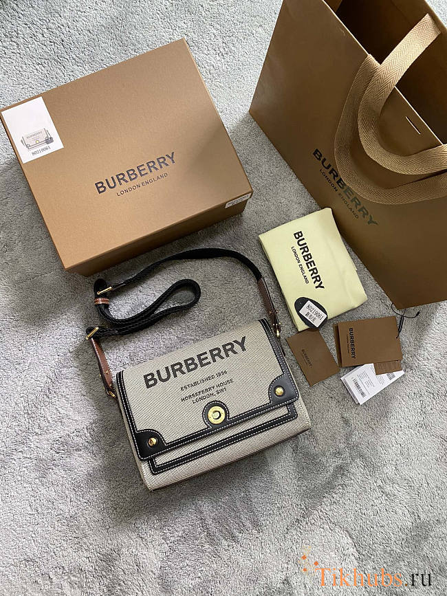 Burberry Horseferry Print Canvas Black 25x18x8.5cm - 1