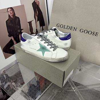 Golden Goose Superstar Green Purple Sneaker